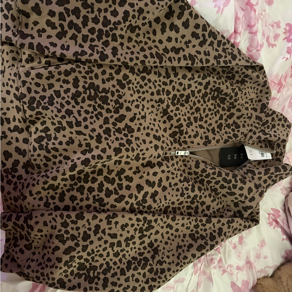 Abercrombie & Fitch Leopard Print Top - Brown and Black